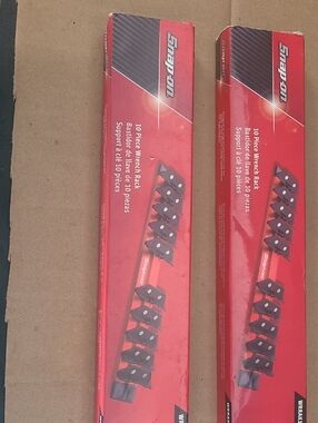 (2)Snap-On Tools  Red 10-Piece Wrench Rack Organizer